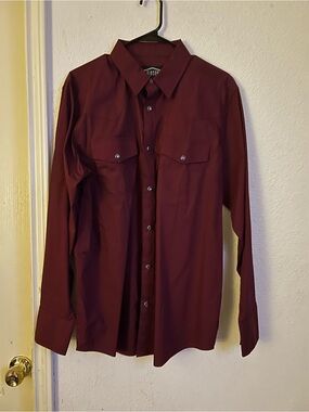 Gibson Men's Button-Down Shirt in Deep Burgundy